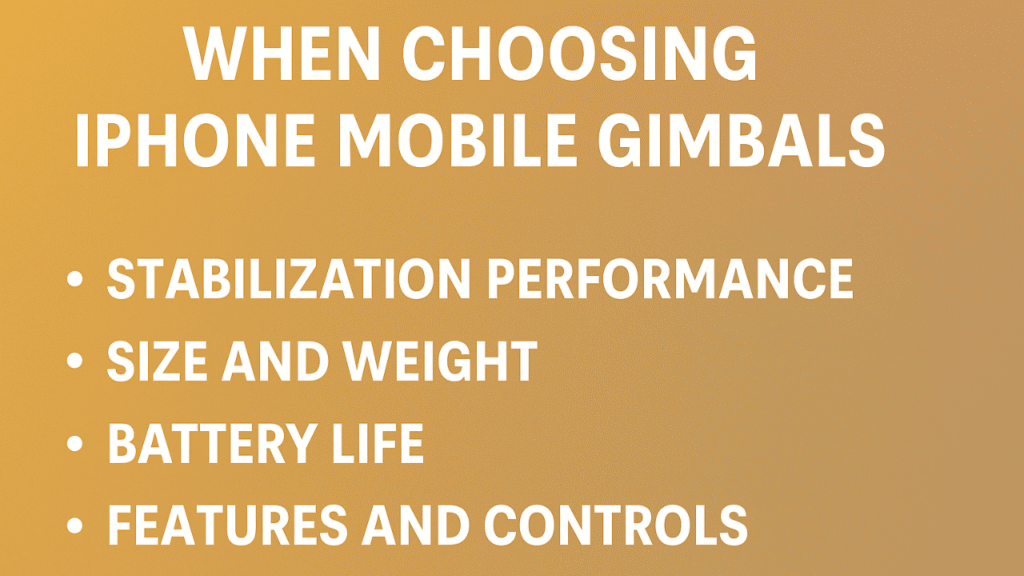 iPhone Mobile Gimbal