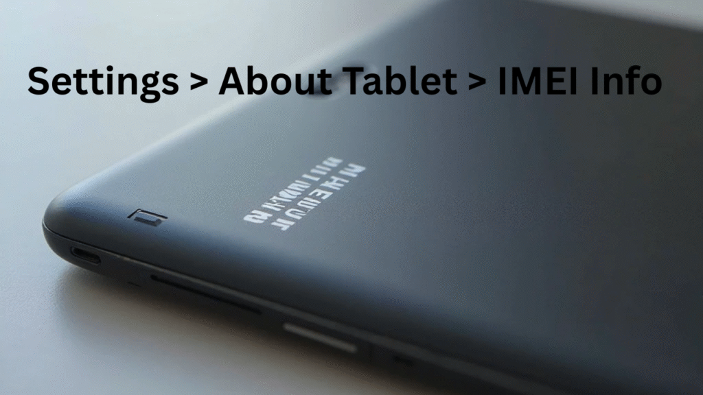 IMEI Number on Samsung Tablet