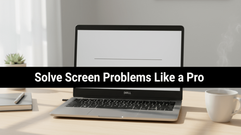 black line on a laptop screen Dell