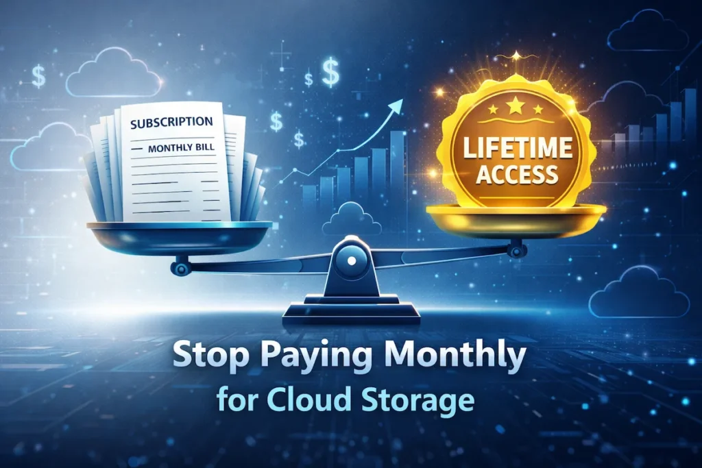 Lifetime cloud storage vs subscription pricing comparison: secure cloud alternatives