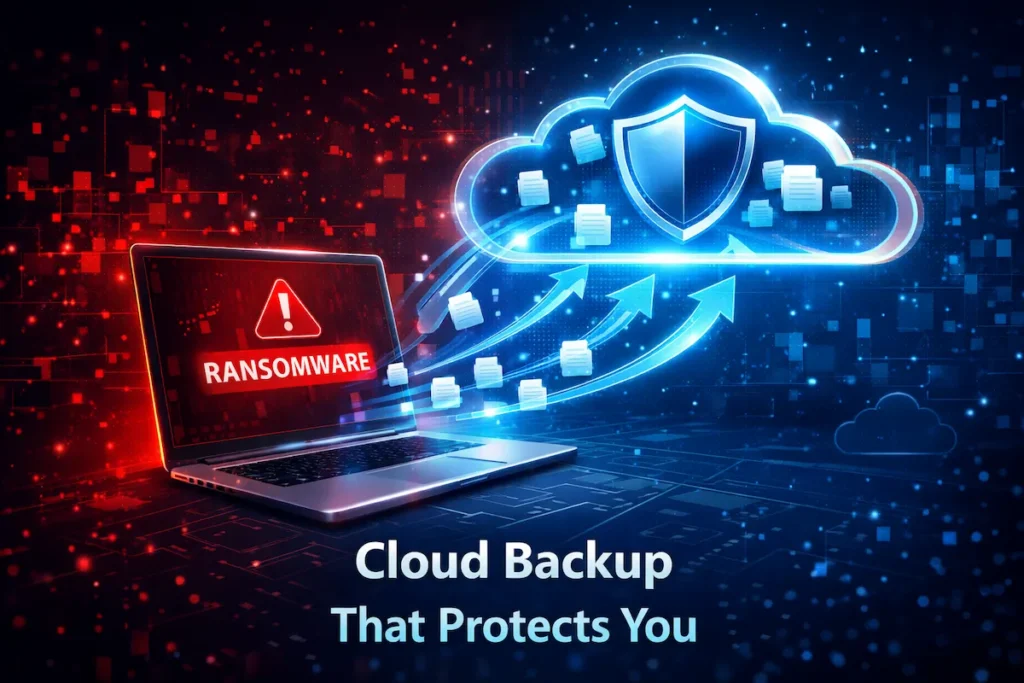 Cloud backup and ransomware protection: a secure cloud storage alternative illustration
