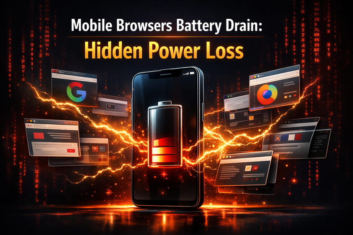 Mobile browsers' battery drain