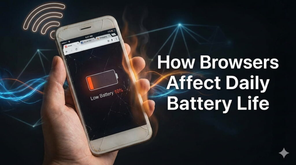 Mobile browsers' battery drain