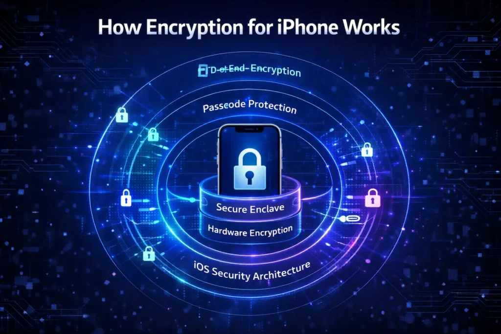 diagram explaining encryption for iPhone security architecture