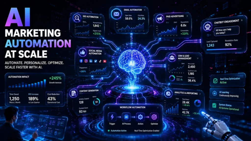 AI-powered marketing analytics dashboard with predictive insights, customer lifetime value forecasting, anomaly detection, and campaign optimization.