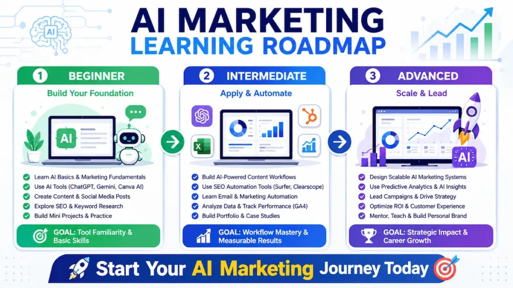 Learn AI marketing skills online